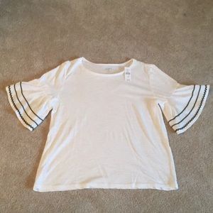 NWT LOFT Outlet Large Petite Bell Sleeved T-Shirt